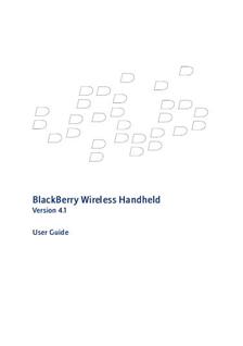 Blackberry 7520 manual. Tablet Instructions.